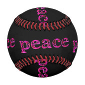 Rosa Ruhe in schwarz Baseball (Vorderseite)