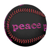 Rosa Ruhe in schwarz Baseball (Vorderseite Links)