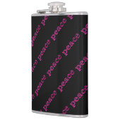 Rosa Ruhe in schwarz Flachmann (Links)