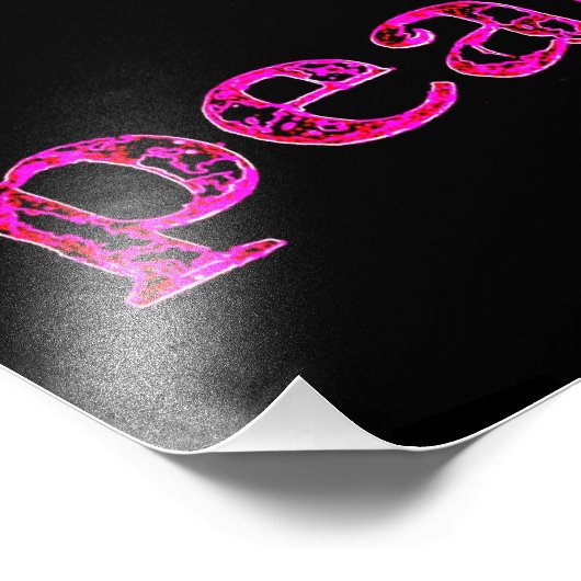 Rosa Ruhe in schwarz Fotodruck (Ecke)