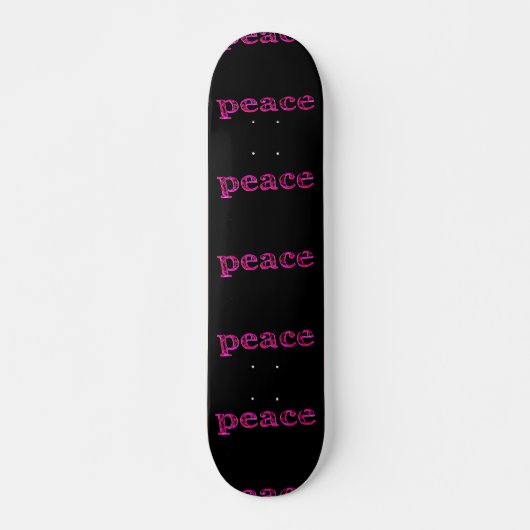 Rosa Ruhe in schwarz Skateboard (Vorne)