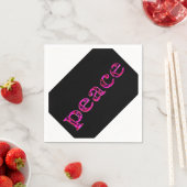 Rosa Ruhe Schwarz-weiß Serviette (Beispiel)