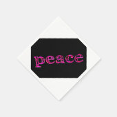 Rosa Ruhe Schwarz-weiß Serviette (Ecke)