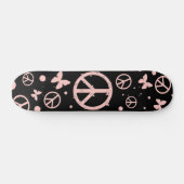 Rosa Ruhe und Schmetterlinge Skateboard (Horizontal)