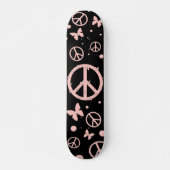Rosa Ruhe und Schmetterlinge Skateboard (Vorne)