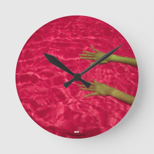 rosa runde wanduhr (Vorderseite)