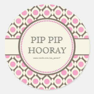 Rosa Runder Aufkleber