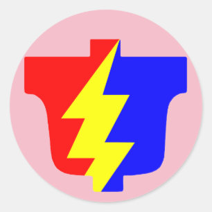 Rosa runder Aufkleber Winkels des Leistungshebels