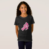 Rosa Runner "Run" Motivierend T - Shirt (Vorne ganz)