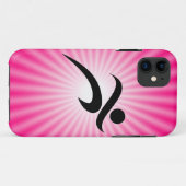 Rosa Running Case-Mate iPhone Hülle (Rückseite (Horizontal))