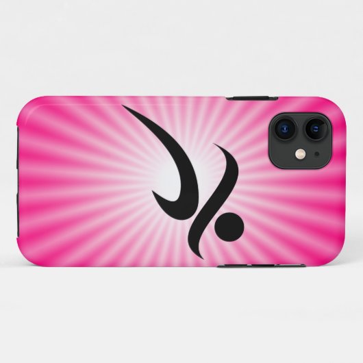 Rosa Running Case-Mate iPhone Hülle (Rückseite (Horizontal))