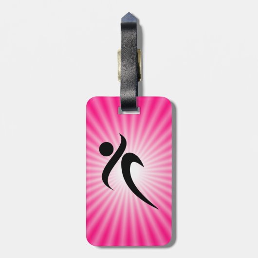 Rosa Running Gepäckanhänger (Rückseite vertikal)