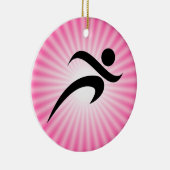 Rosa Running Keramikornament (Rechts)