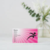 Rosa Running Visitenkarte (Stehend Vorderseite)