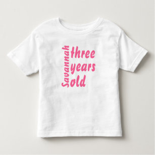 Rosa Rüsche-niedliches Baby-Mädchen drei Jahre Kleinkind T-shirt