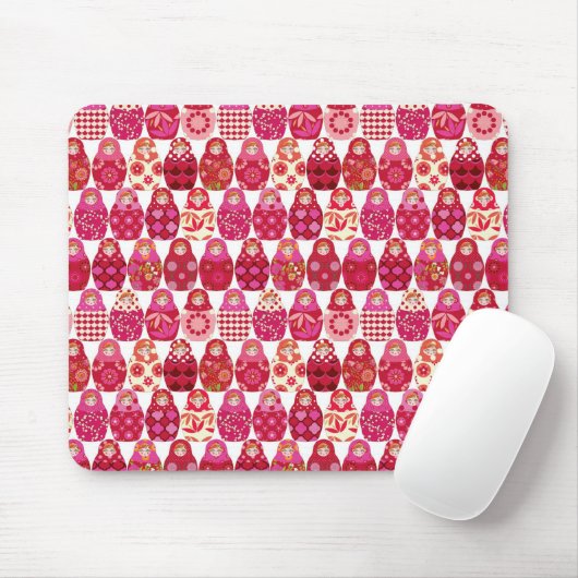 rosa russische Puppe Mousepad (Mit Mouse)
