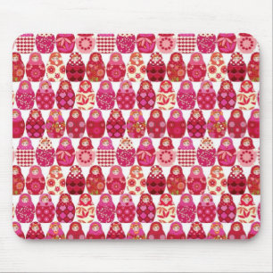 rosa russische Puppe Mousepad