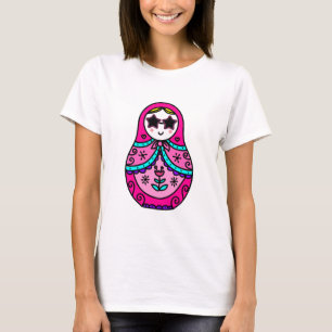 Rosa Russische Puppe T-Shirt
