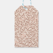 Rosa Rustikale Blätter Botanisches Glam Brautparty Geschenkanhänger (Rückseite)