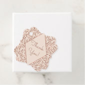 Rosa Rustikale Blätter Botanisches Glam Brautparty Geschenkanhänger (Beispiel)