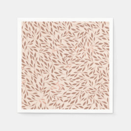 Rosa Rustikale Blätter Botanisches Glam Brautparty Serviette