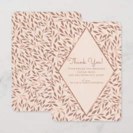 Rosa Rustikale Blätter Botanisches Labor Vielen Da Einladung