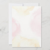 Rosa Rustikale Blume Hochzeit Einladung (Rückseite)