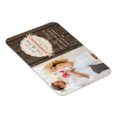 Rosa rustikale Blumen Boho Save-the-Date Magnet (Rechte Seite)