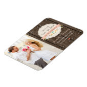 Rosa rustikale Blumen Boho Save-the-Date Magnet (Linke Seite)