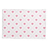 Rosa Rustikale Herzenssammlung Valentinstag Kissenbezug (Rückseite)