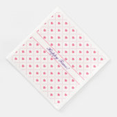 Rosa Rustikale Herzenssammlung Valentinstag Serviette (Ecke)