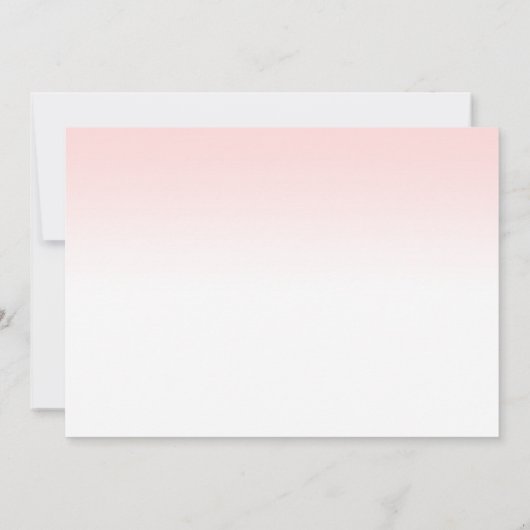 Rosa rustikale Hochzeit Probe Abendessen Einladung (Rückseite)