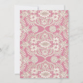 Rosa Rustikale Hochzeitseinladungen Einladung (Rückseite)