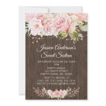 Rosa Rustikale Holzleuchten 16 . Geburtstag