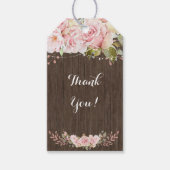 Rosa Rustikale Lichter Geschenkanhänger (Vorderseite)