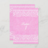 Rosa Rustikale Paisley Country Western Tischnummer (Vorne/Hinten)