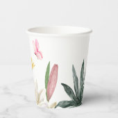 Rosa rustikale Rose Pappbecher (Rückseite)