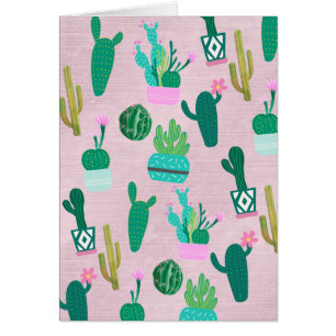 Rosa rustikale südwestliche Cacti Kaktus Pflanzen