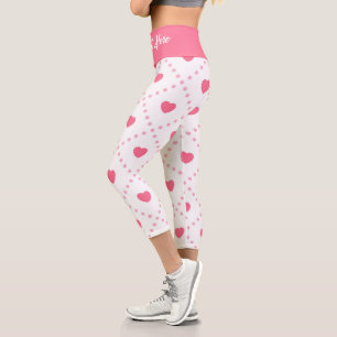 Rosa Rustikale Valentinstag-Kollektionen Capri Leggings