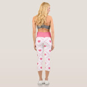 Rosa Rustikale Valentinstag-Kollektionen Capri Leggings (Rückseite)