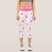 Rosa Rustikale Valentinstag-Kollektionen Capri Leggings (Vorderseite)