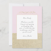 Rosa Rustikales Elegantes Ornament 2 Foto Abschlus Dankeskarte (Rückseite)