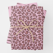 Rosa Safari Animal Leopard Print Geschenkpapier Set (Beispiel)