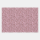 Rosa Safari Animal Leopard Print Geschenkpapier Set (Vorderseite)