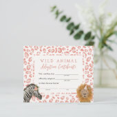 Rosa Safari Geburtsurkunde Adoption (Stehend Vorderseite)