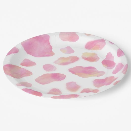 ROSA SAFARI - Leoparddruck-Pappteller Pappteller (Schrägansicht)