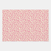Rosa Safari Tierleopard - Printwerbung Geschenkpapier Set (Vorderseite)