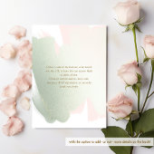 Rosa Sage Green Blush Minimal Hochzeit Einladung