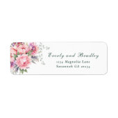 Rosa Sage-Wasserfarben-Blumen-Script-Botanik (Vorne)