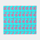 Rosa Sahne Donuts Fleecedecke (Vorderseite (Horizontal))